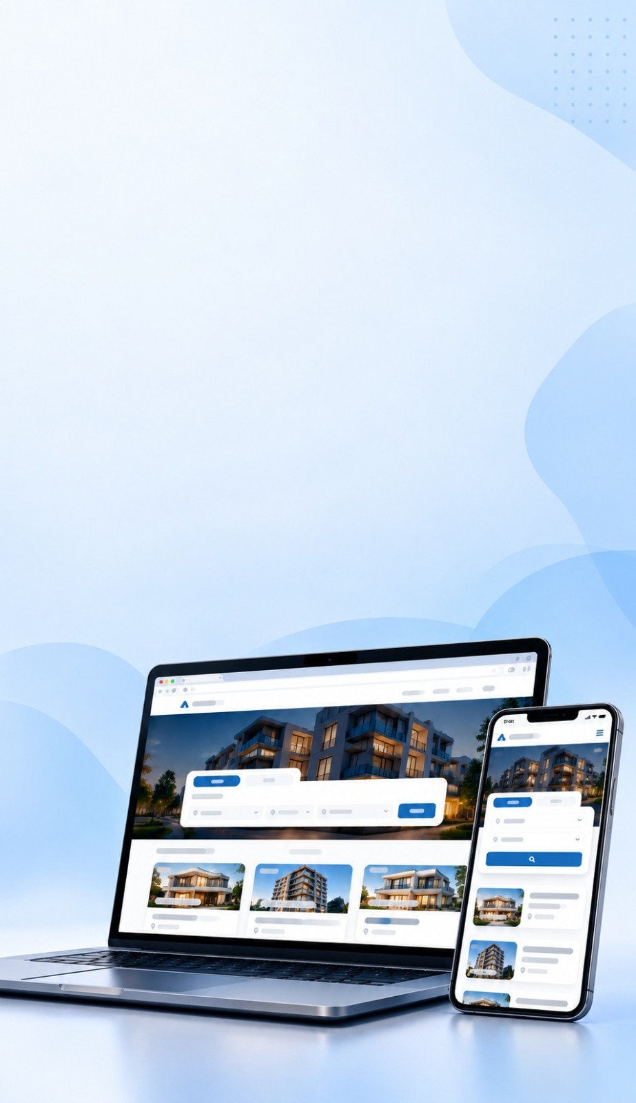 Phone view of a branded PropDost property website